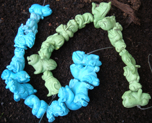 Hand-carved-turquoise-beads-chinese-animals